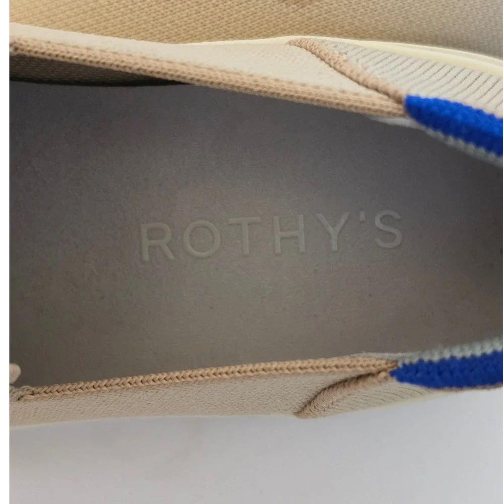 Rothys The Sneaker Sand Tan Slip On Knit Shoes Womens 10.5 Mens 9